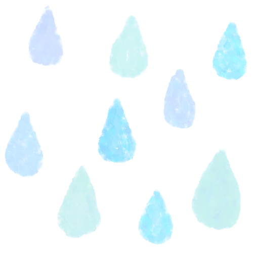 【水彩画風】雨粒（水滴・雫）の背景素材 | 無料フリーイラスト素材集【Frame illust】