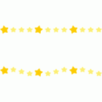 かわいい星柄（スター）のライン飾り罫線イラスト