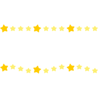 星柄（スター）のライン飾り罫線イラスト
