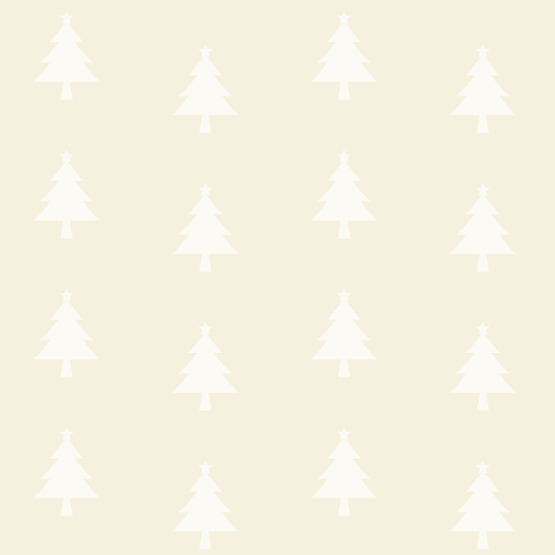 クリスマスツリーのシームレス背景パターン＜ベージュ（シャンパンゴールド）＞（W500×H500px）