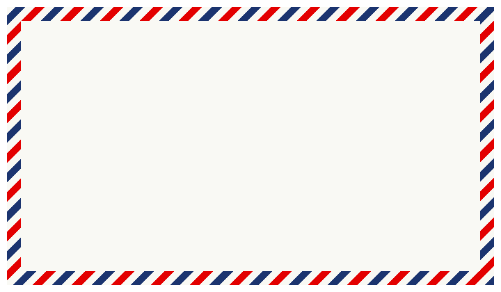 エアメール用（海外用）封筒のフレーム飾り枠イラスト＜細めの柄＞（W700×H400px）