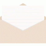 封筒に入った便箋（手紙）のフレーム飾り枠イラスト