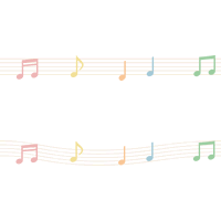 楽譜（音符・五線譜）のライン飾り罫線イラスト