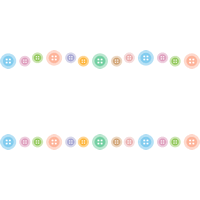 釦（ボタン）のライン飾り罫線イラスト