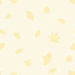 秋の紅葉のシルエットイラスト背景シームレスパターン（モミジ/イチョウ/枯れ葉）