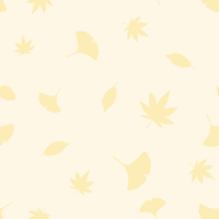 秋の紅葉のシルエットイラスト背景シームレスパターン（モミジ・イチョウ・枯れ葉）