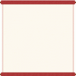 巻物（掛け軸）のフレーム飾り枠イラスト＜赤色＞