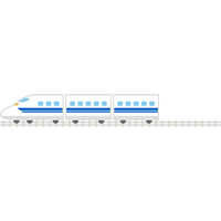 新幹線が走る線路のライン飾り罫線イラスト 無料フリーイラスト素材