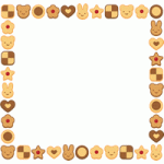 [お菓子のイラスト]クッキーのフレーム飾り枠