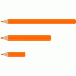 色鉛筆のイラスト素材＜オレンジ色＞
