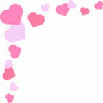 【2月/バレンタイン】ハートのコーナーフレーム飾り枠イラスト（ピンク・パステルカラー・チョコレート）
