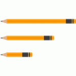 鉛筆（えんぴつ）のイラスト素材＜黄色＞