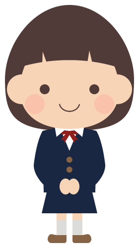 かわいい人物イラスト 学生服 学ラン ブレザー を着た中学生の