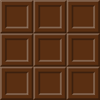 【バレンタイン】板チョコ（ビターチョコレート）のシームレス背景パターンイラスト