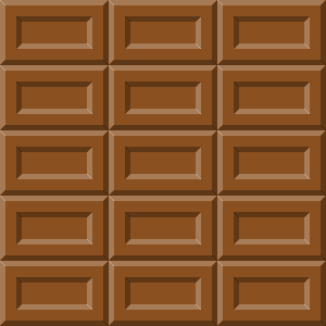 板チョコ（ミルクチョコレート）のシームレス背景パターンイラスト＜長方形＞（W300×H300px）