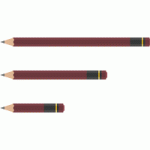 鉛筆（えんぴつ）のイラスト素材＜えんじ色＞