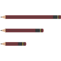 鉛筆のイラスト素材＜えんじ色＞