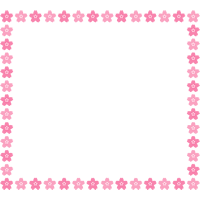 【春のイラスト】桜（さくら・サクラ）の飾り枠フレーム