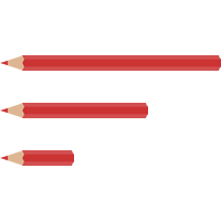 赤鉛筆（色えんぴつ）のイラスト素材