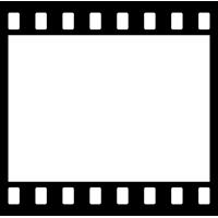 フィルムカメラ用ネガフイルム飾り枠フレームイラスト（長方形）
