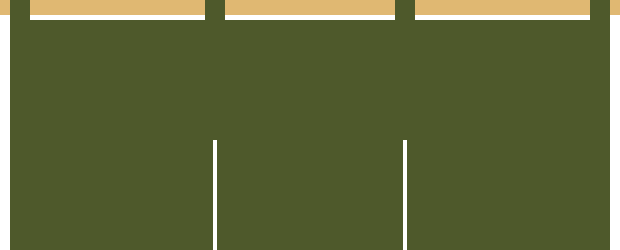 暖簾（のれん）の背景フレーム枠イラスト＜緑色／3枚タイプ＞
