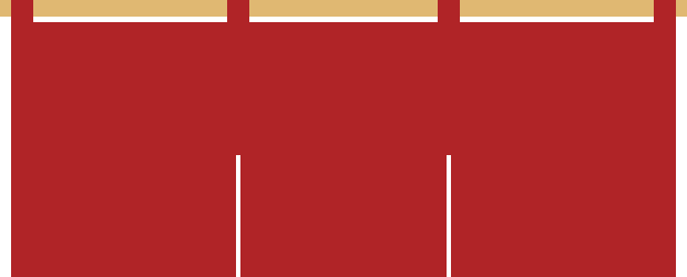 暖簾（のれん）の背景フレーム枠イラスト＜赤色／3枚タイプ＞