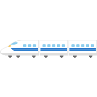 かわいい新幹線（700系）のイラスト
