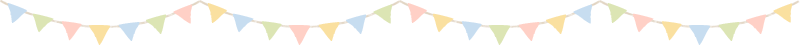 三角フラッグ（アーチ型）のライン飾り罫線イラスト（W800×H45px）