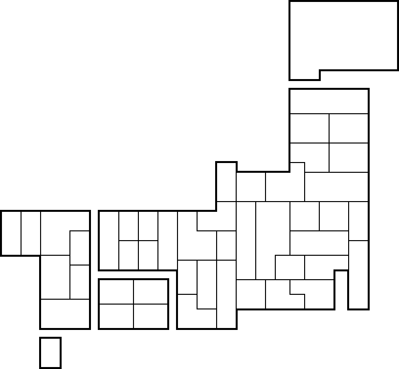 日本地図のデフォルメイラスト 白地図 無料フリーイラスト素材集