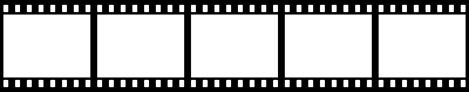 フィルムカメラ用ネガフイルム飾り枠フレームイラスト（長方形：4枚続き）