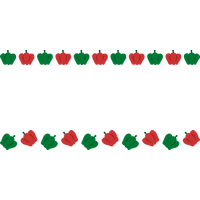[野菜のイラスト]ピーマンのライン飾り罫線