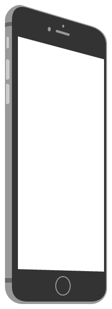 アイフォンiPhone6Plusのイラスト＜グレー・黒色＞（W205×H600px）