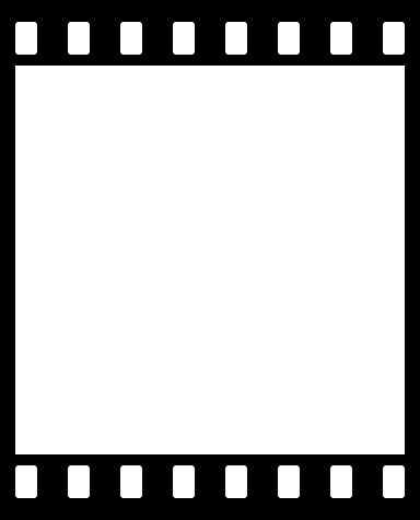 フィルムカメラ用ネガフイルム飾り枠フレームイラスト（正方形：1枚）