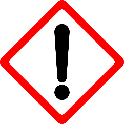危険・注意警告（ビックリマーク）の標識イラストアイコン＜赤色：菱形＞