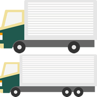 クロネコヤマト運輸風の運送(配達)トラックイラスト