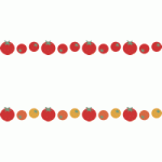 [野菜]プチトマトのライン飾り罫線イラスト