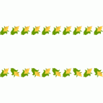 [野菜のイラスト]トウモロコシ（とうもろこし）のライン飾り罫線