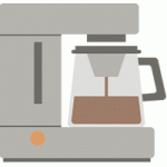 ドリップ式コーヒーメーカー（珈琲マシン）のイラスト