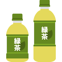ペットボトル（緑茶）のイラスト