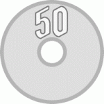 【お金のイラスト】50円玉（五十円硬貨）の小銭・コイン・貨幣