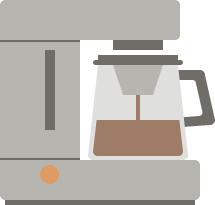 ドリップ式コーヒーメーカー 珈琲マシン のイラスト 無料フリーイラスト素材集 Frame Illust