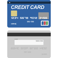 クレジットカードのイラスト＜裏・表＞