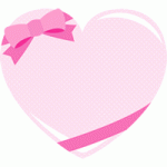 [バレンタイン/母の日]キュートなリボン付ハート型メッセージプレート＜ピンク＞