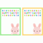 [HAPPY EASTER]かわいいうさぎのイースターカード（メッセージカード）