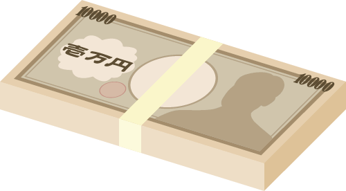 現金100万円の札束（紙幣・お金）イラスト | 無料フリーイラスト素材集【Frame illust】