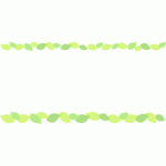 新緑・若葉のグリーン罫線ライン飾りイラスト