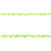 新緑・若葉のグリーン罫線ライン飾りイラスト
