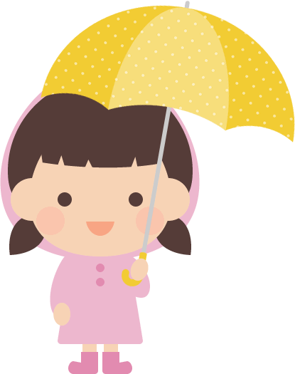 傘をさすかわいい男の子 女の子のイラスト 無料フリーイラスト素材