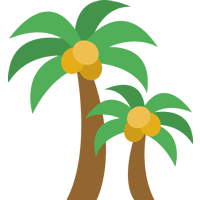 椰子の木（ヤシの木）のイラスト