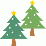 クリスマスツリー(モミの木)のイラスト